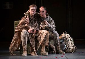 Roderigo (Fred Geyer) is being led to believe that Iago (Michael Milligan) is helping him to win his one true love, Desdemona. @ BroadwayWorld Roderigo (Fred Geyer) is being led to believe that Iago (Michael Milligan) is helping Photo