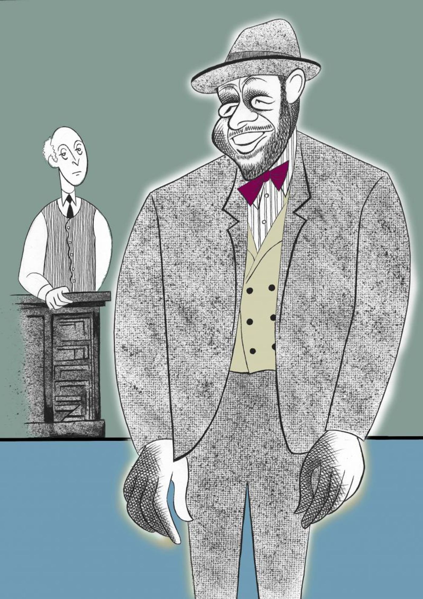 BWW Exclusive: Ken Fallin Draws the Stage - Frank Wood and Forest Whitaker in HUGHIE BWW Exclusive: Ken Fallin Draws the Stage - Frank Wood and Forest Whitaker in HUGHIE Image