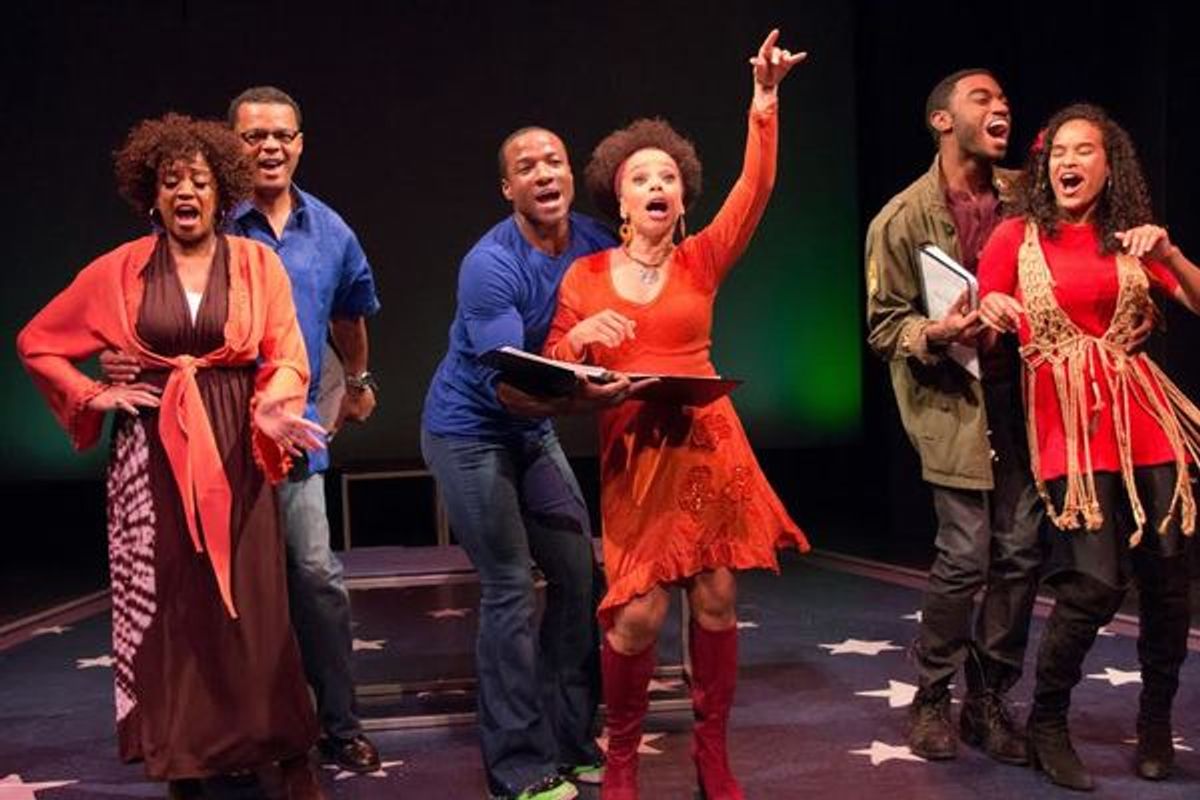 Marva Hicks, Raun Ruffin, Devin L. Roberts, Debra Walton, Jelani Alladin and Darilyn Castillo at 