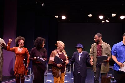 Debra Walton, Marva Hicks, Tina Fabrique, Micki Grant and Jelani Alladin Photo