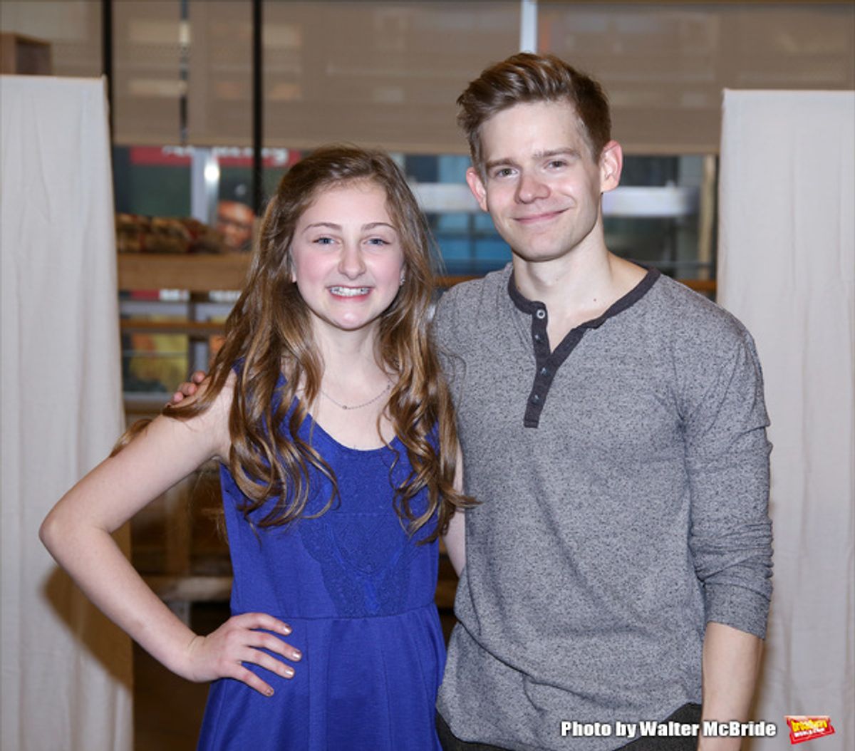 Sarah Charles Lewis and Andrew Keenan-Bolger  at 