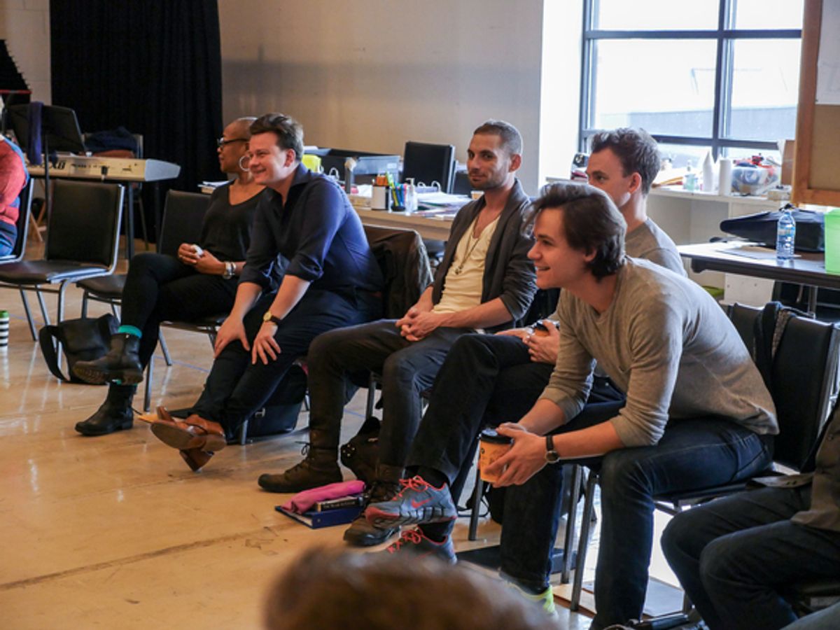 From left: Karen Robinson (Nurse), Oliver Rose (Associate ), Ted Witzel (Assistant ), Gareth Potter (Ralph) and Luke Humphrey (Will Shakespeare) at 