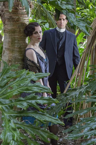 Eden Espinosa appears as Sadie Thompson and Jared Zirilli as Alfred Davidson Photo