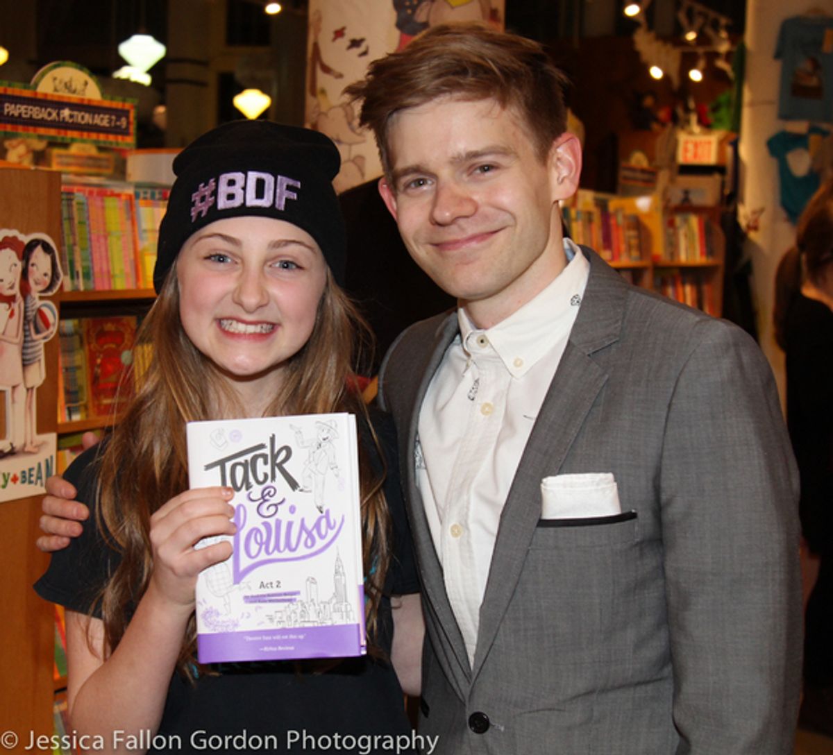 Sarah Charles Lewis and Andrew Keenan-Bolger at 