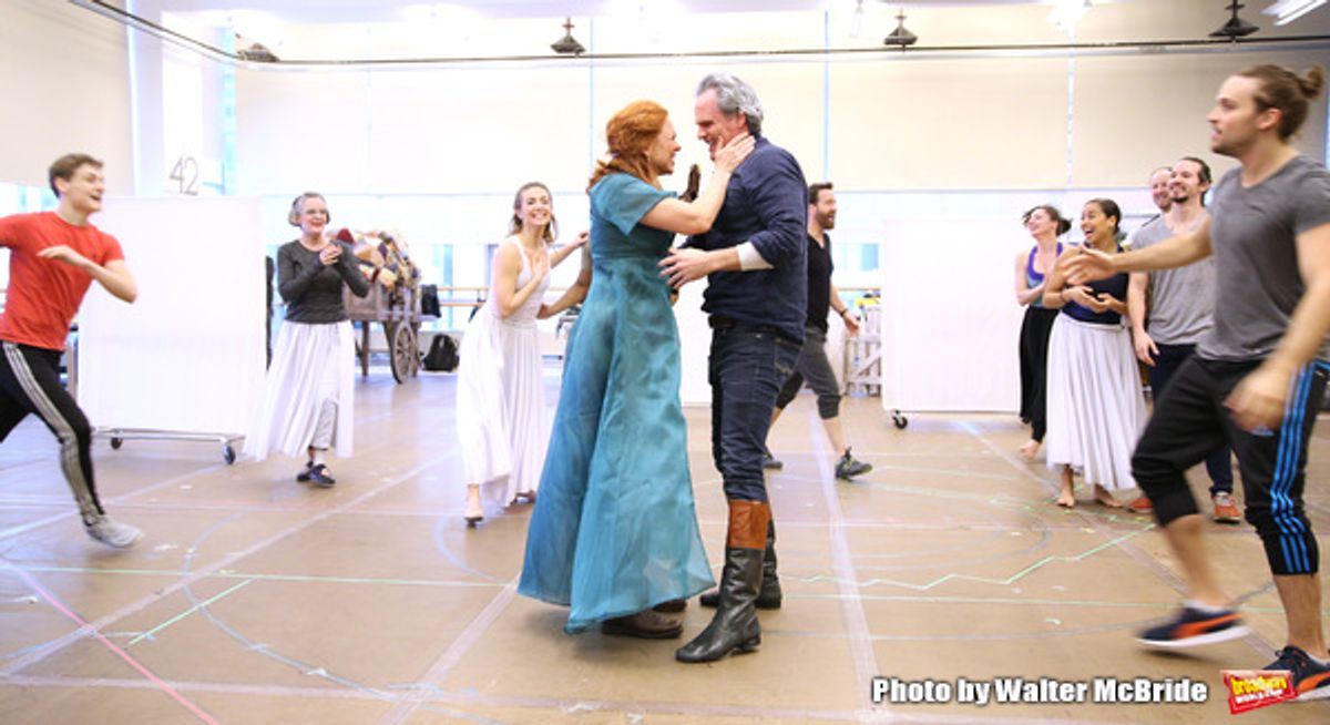 Michael Park and Carolee Carmello with cast  at 