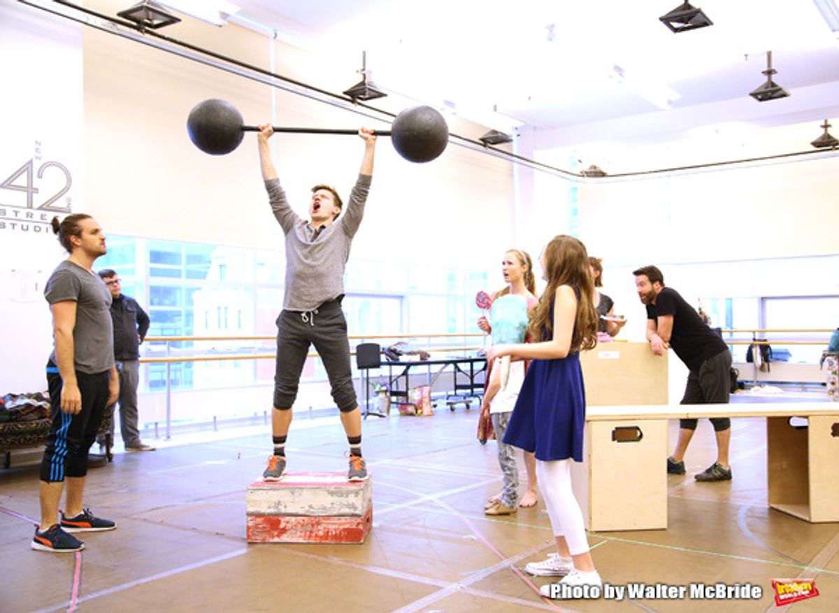 Andrew Keenan-Bolger with cast at 