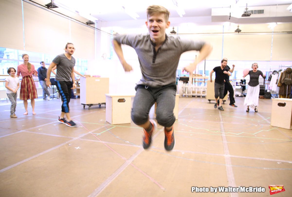 Andrew Keenan-Bolger with cast at 