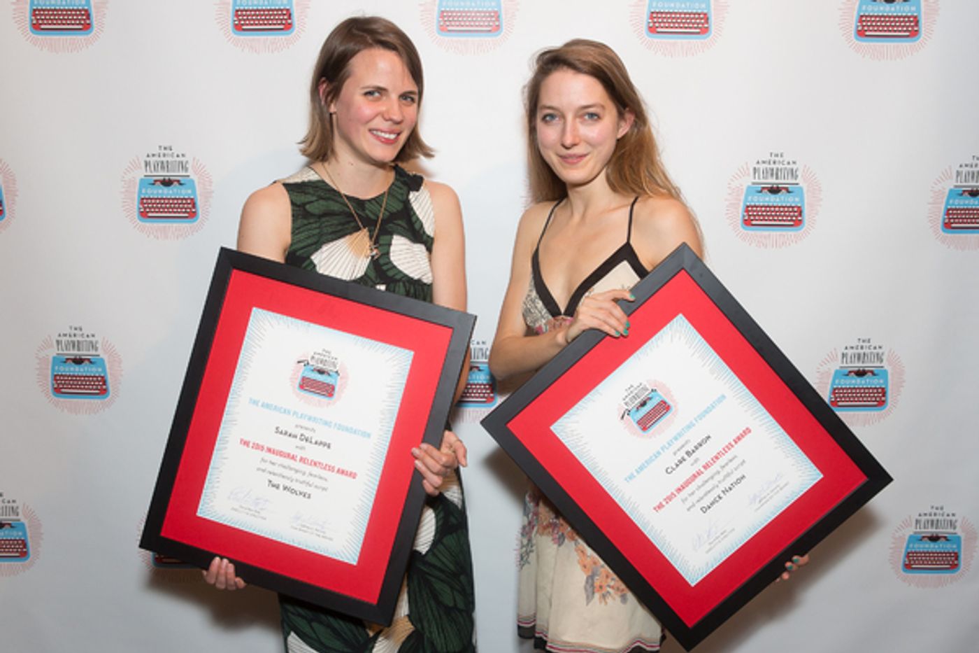 Photo Flash: Clare Barron and Sarah DeLappe Receive American Playwriting Foundation's 2015 Relentless Awards  Image
