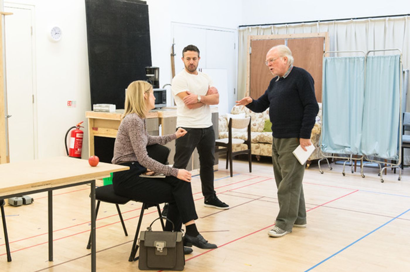 Photo Flash: In Rehearsal for UK Debut of Neil LaBute's REASONS TO BE HAPPY at Hampstead  Image