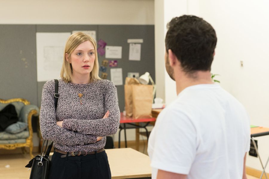 Photo Flash: In Rehearsal for UK Debut of Neil LaBute's REASONS TO BE HAPPY at Hampstead Image