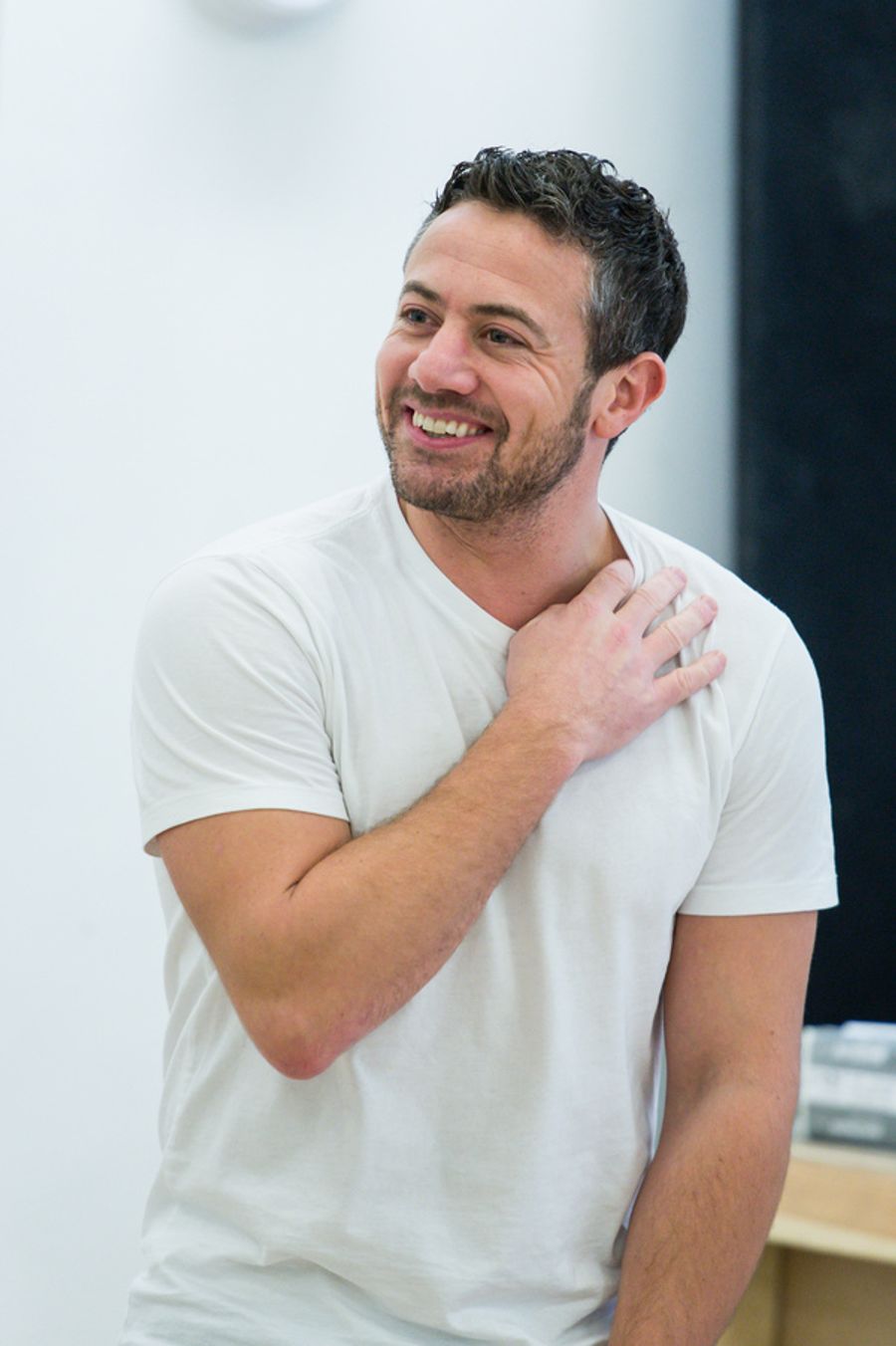 Photo Flash: In Rehearsal for UK Debut of Neil LaBute's REASONS TO BE HAPPY at Hampstead Image