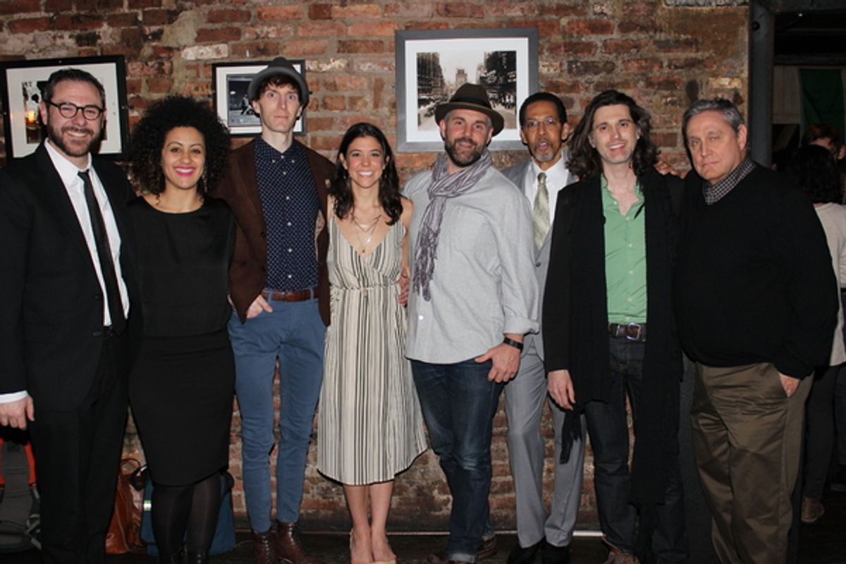 Jeremy Blocker, Lileana Blain-Cruz, Alex Breaux, Zoe Winters, Lucas Caleb Rooney, Peter Jay Fernandez, Lucas Hnath and Jim Nicola at 