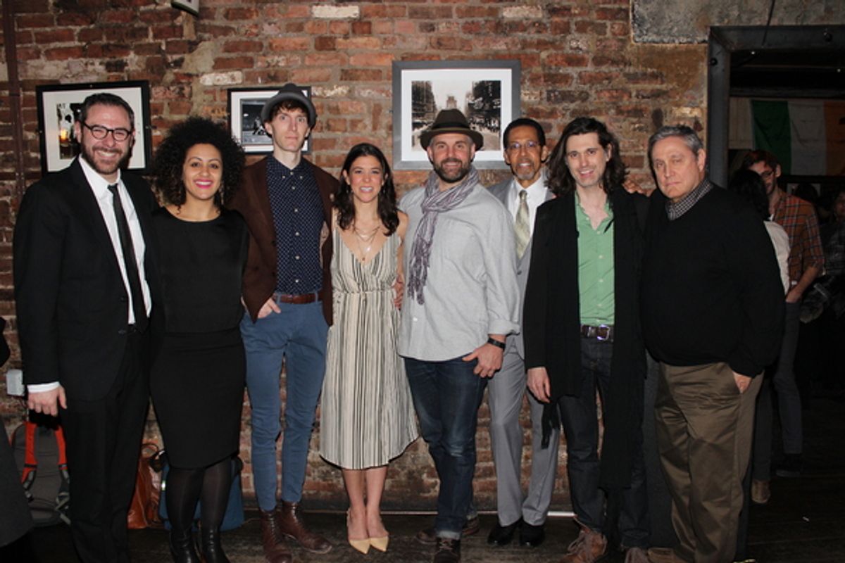 Jeremy Blocker, Lileana Blain-Cruz, Alex Breaux, Zoe Winters, Lucas Caleb Rooney, Peter Jay Fernandez, Lucas Hnath and Jim Nicola at 