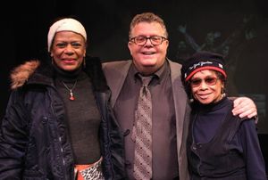 Hope Clarke with James Morgan, York Producing Artistic Director, and composer Micki G Photo