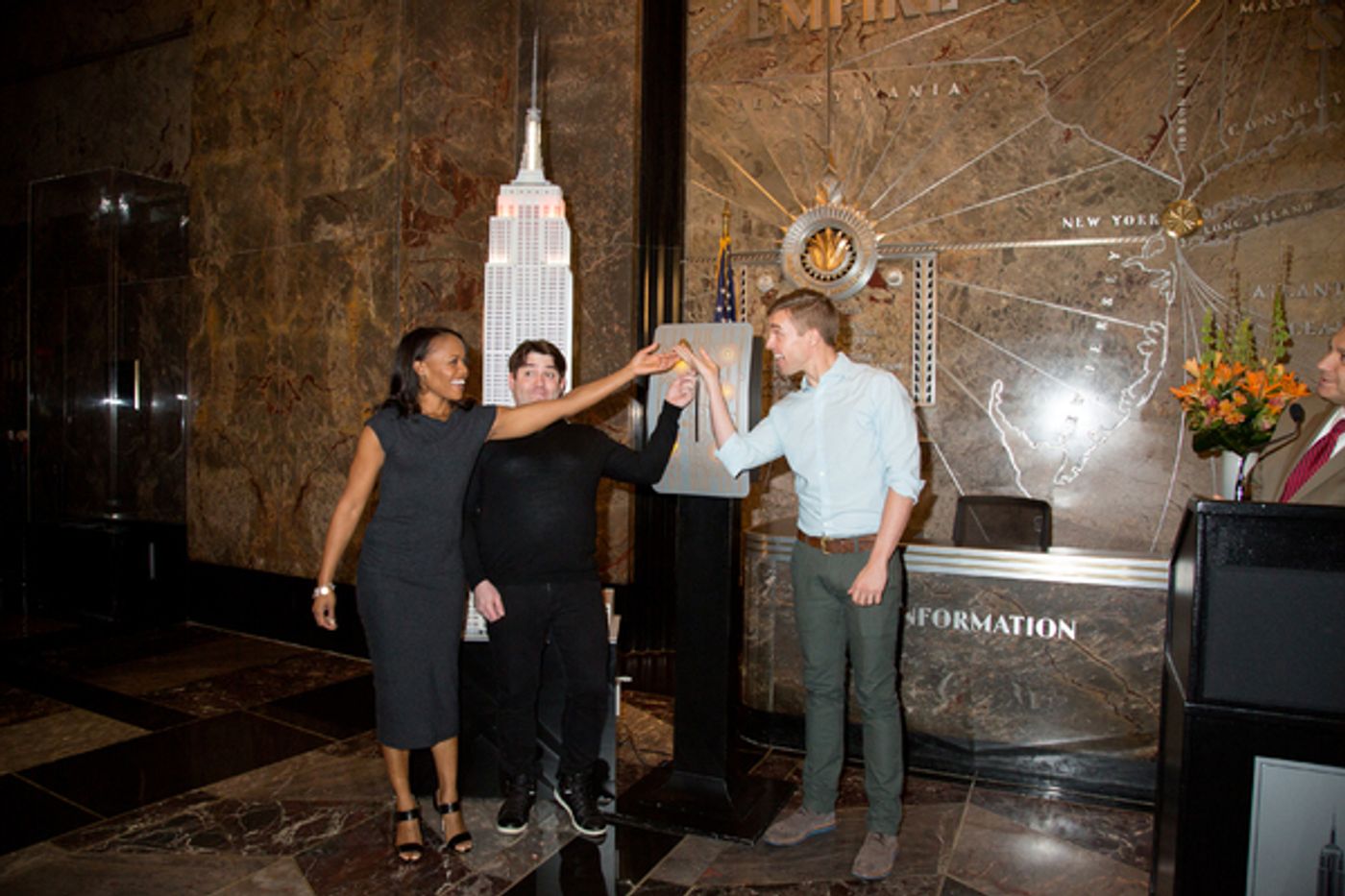 Photo Coverage: THE BOOK OF MORMON Cast Celebrates 5 Years on Broadway at the Empire State Building!  Image