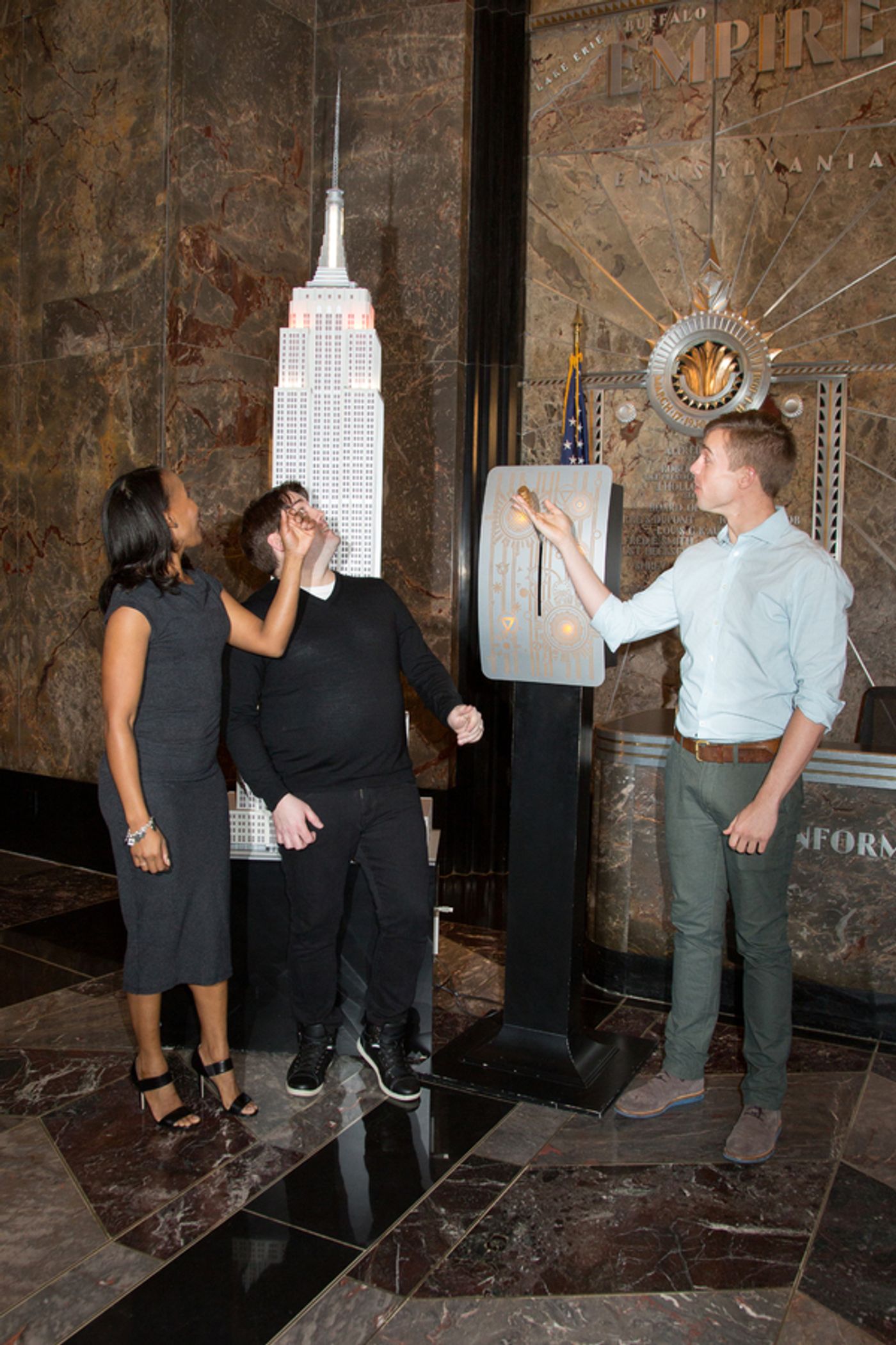 Photo Coverage: THE BOOK OF MORMON Cast Celebrates 5 Years on Broadway at the Empire State Building!  Image