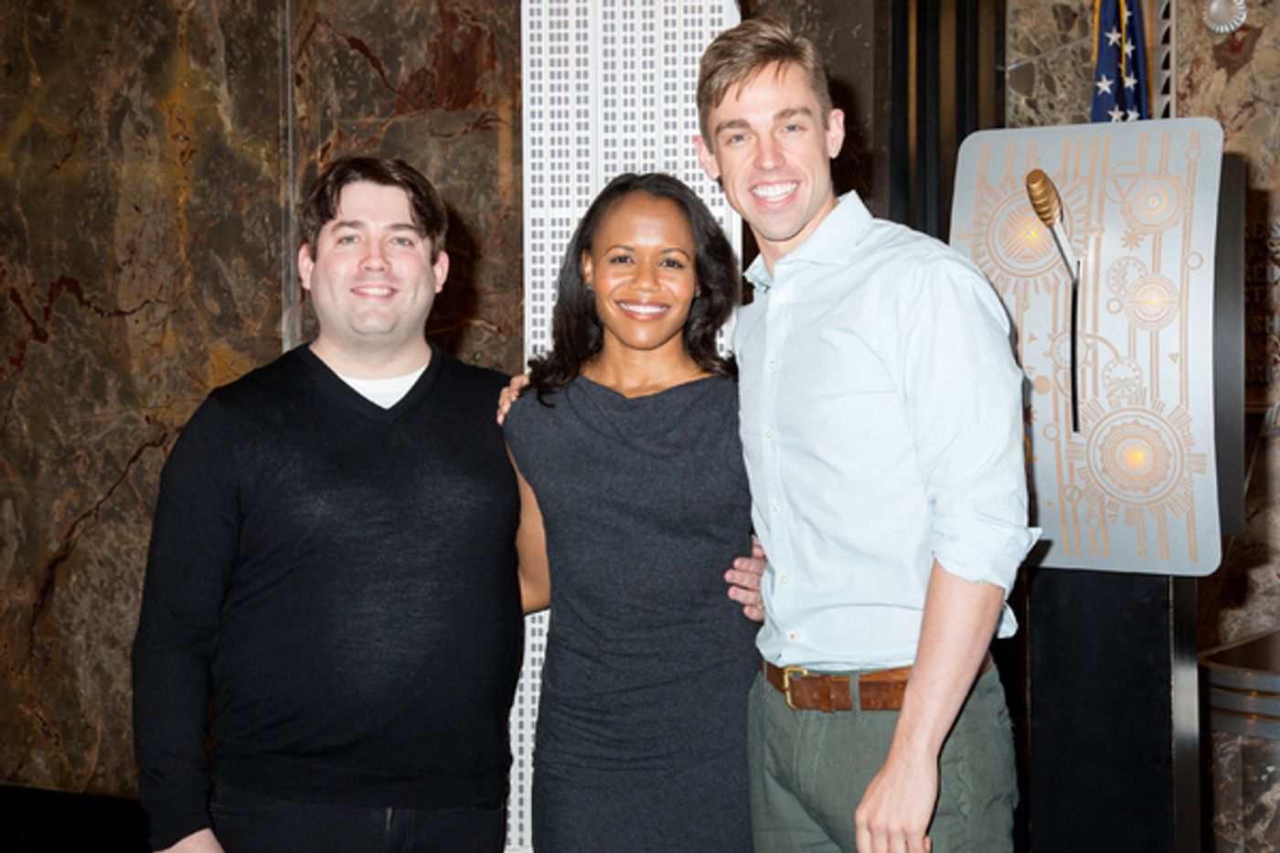 Photo Coverage: THE BOOK OF MORMON Cast Celebrates 5 Years on Broadway at the Empire State Building!  Image