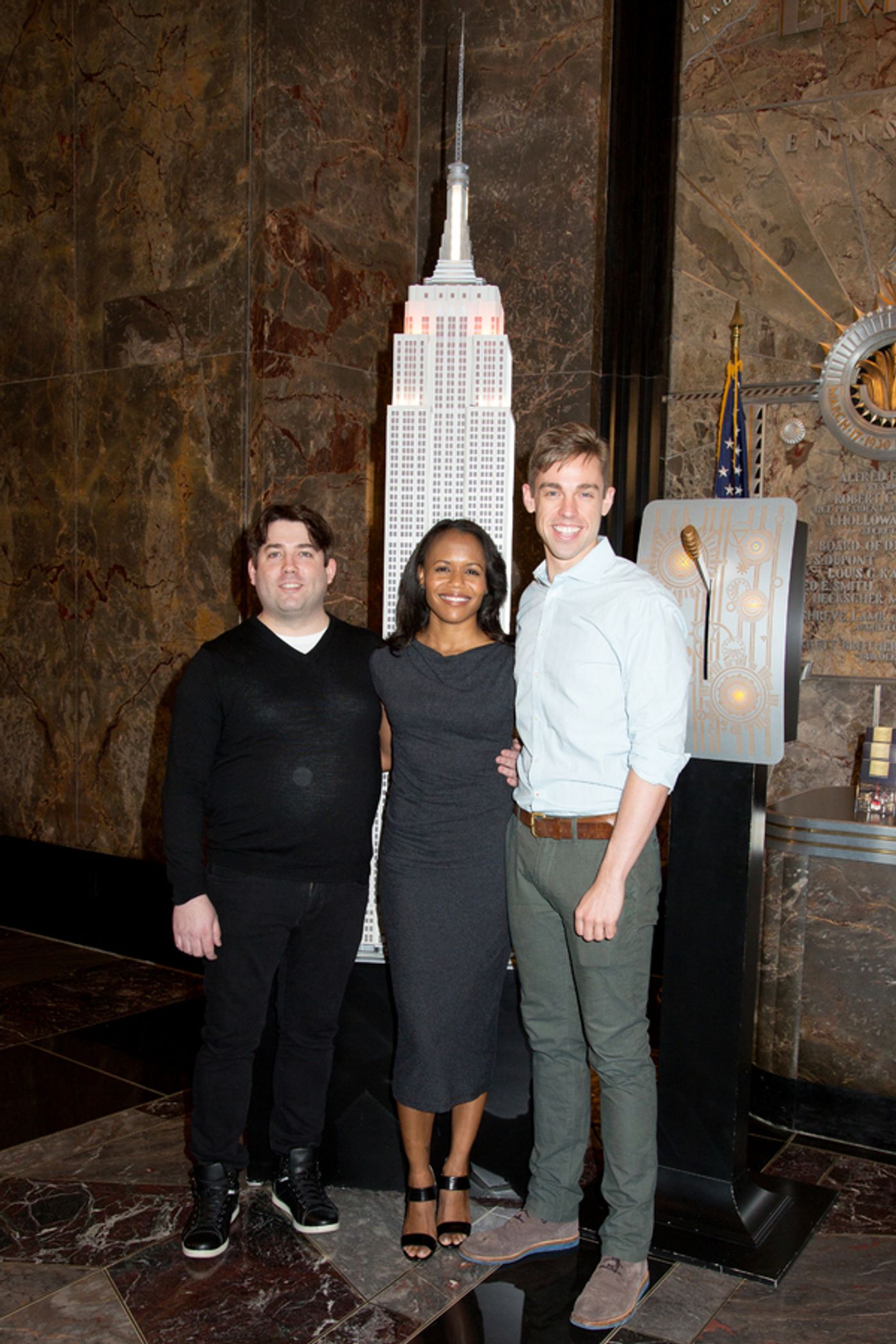 Photo Coverage: THE BOOK OF MORMON Cast Celebrates 5 Years on Broadway at the Empire State Building!  Image