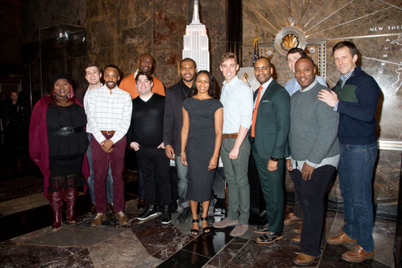 Photo Coverage: THE BOOK OF MORMON Cast Celebrates 5 Years on Broadway at the Empire State Building!  Image