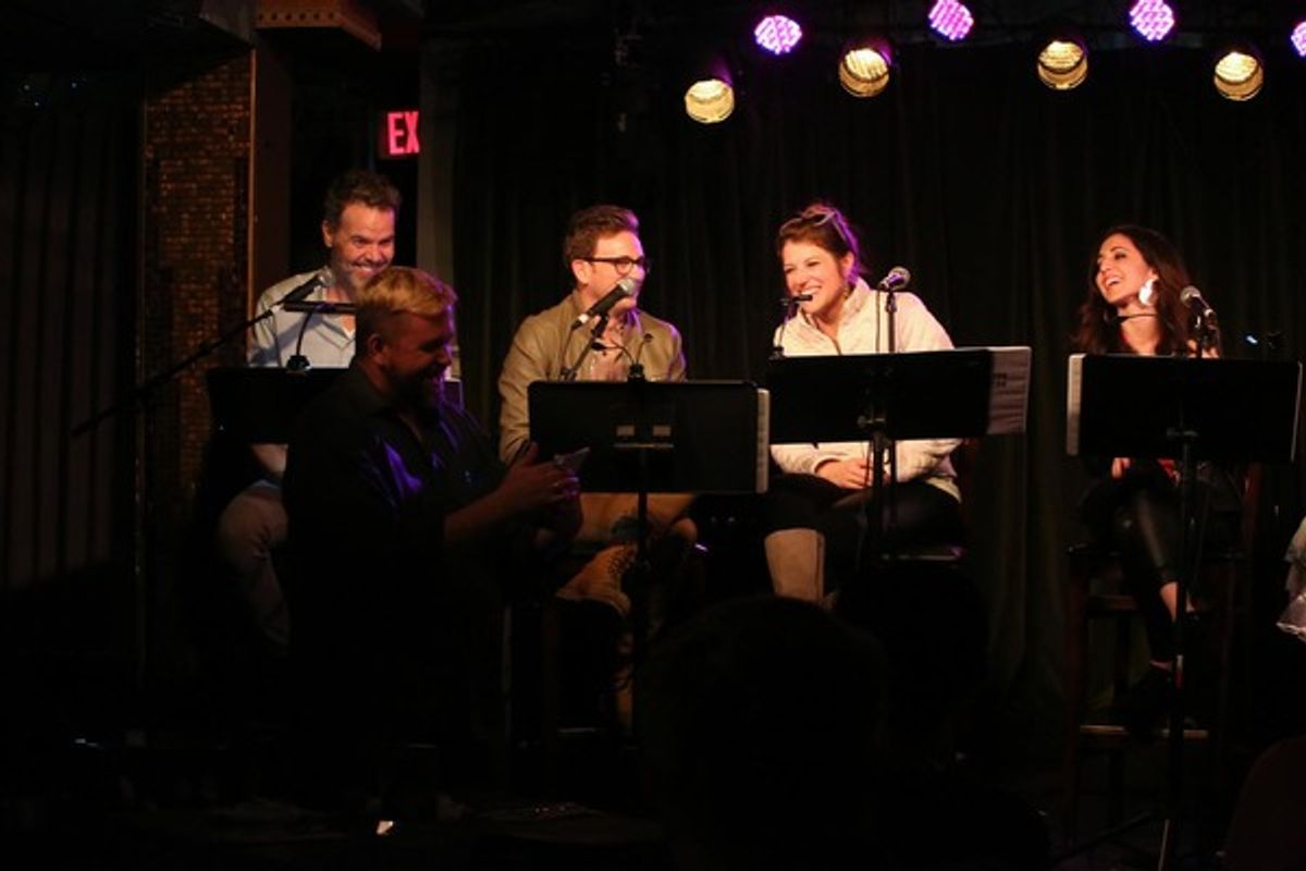 Greg Ainsworth, Tom Lenk, Nicole Parker & Gabrielle Ruiz watch DeBlanks creator Billy Mitchell count ballots to see who the audience voted as guilty! at 