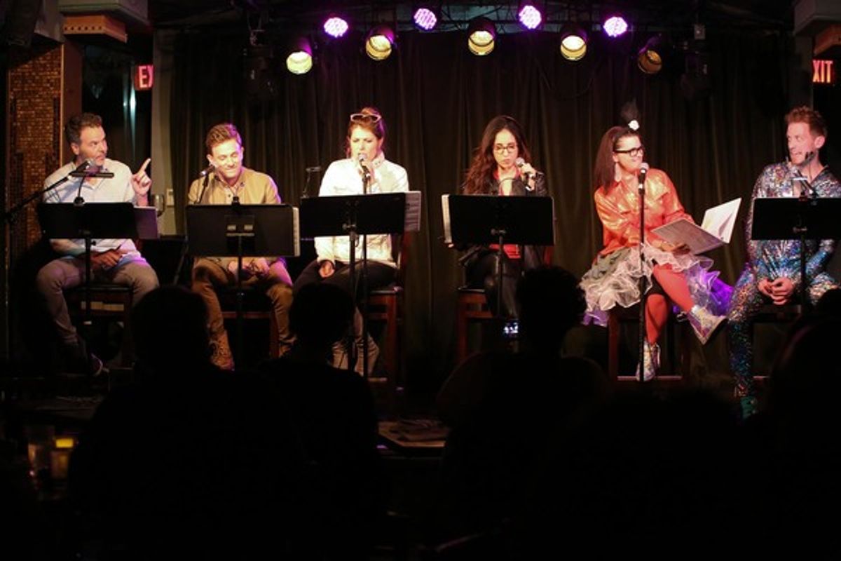 The February 29 cast of Villain: DeBlanks SPACE HOLE! Greg Ainsworth, Tom Lenk, Nicole Parker, Gabrielle Ruiz, Mary Birdsong & Barrett Foa. at 