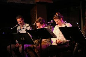 Greg Ainsworth, Tom Lenk & Nicole Parker enjoying the shenanigans. @ BroadwayWorld Greg Ainsworth, Tom Lenk & Nicole Parker enjoying the shenanigans. Photo