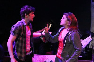 Brendan Ochs as Will and Larissa White as Heather Photo