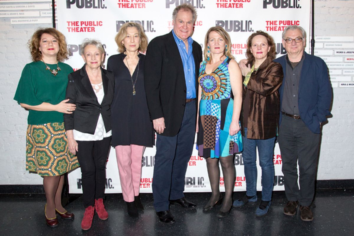 Amy Warren, Roberta Maxwell, Meg Gibson, Jay O. Sanders, Lynn Hawley, Maryann Plunkett, Richard Nelson at 