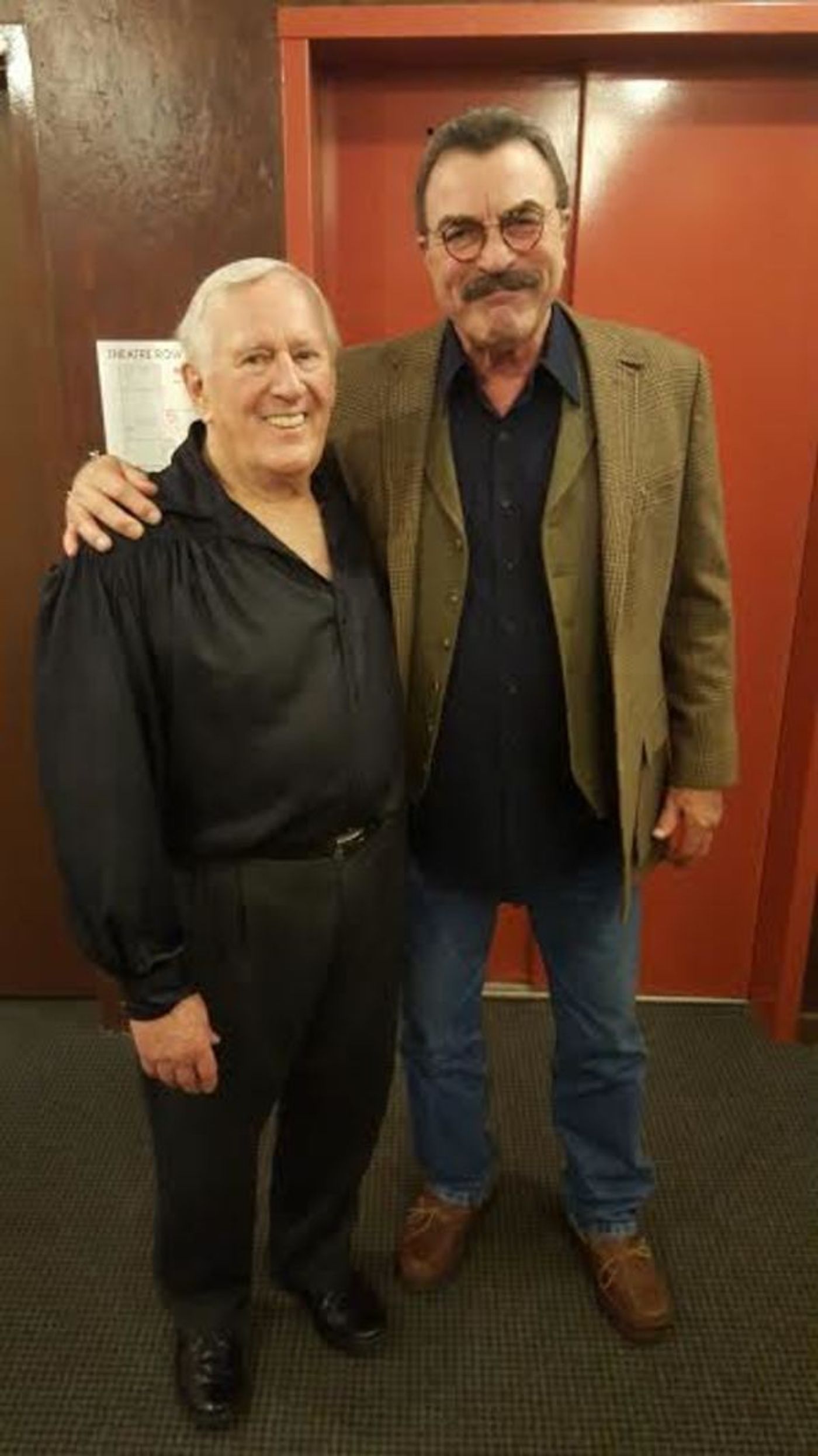 Photo Flash: Tom Selleck Visits BLUE BLOODS Co-Star Len Cariou at BROADWAY AND THE BARD  Image