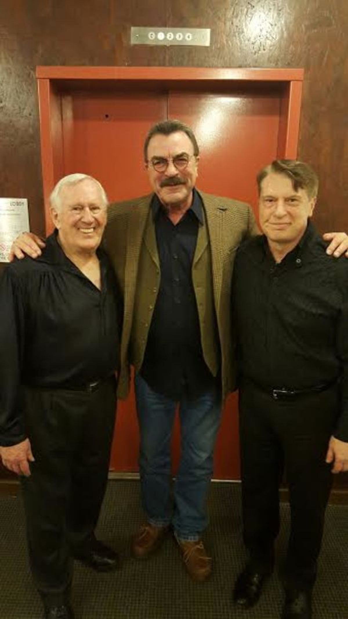 Len Cariou, Tom Selleck, and Mark Janas at 