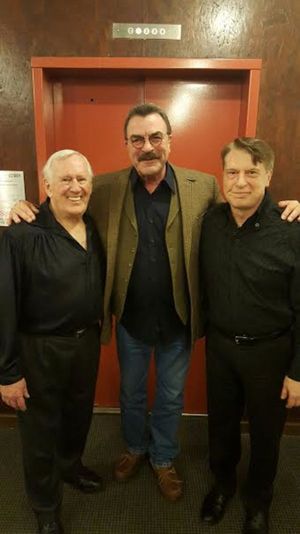 Len Cariou, Tom Selleck, and Mark Janas @ BroadwayWorld Len Cariou, Tom Selleck, and Mark Janas Photo