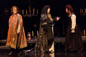 Federico De Michelis as Thomas Betterton, Chad Shelton as Charles II and Ben Edquist as Edward Kynaston @ BroadwayWorld Federico De Michelis as Thomas Betterton, Chad Shelton as Charles II and Ben Edquist Photo