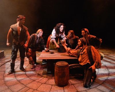 Aldonza (Michelle Dawson)  and Ensemble perform 'One Pair Of Arms' Photo