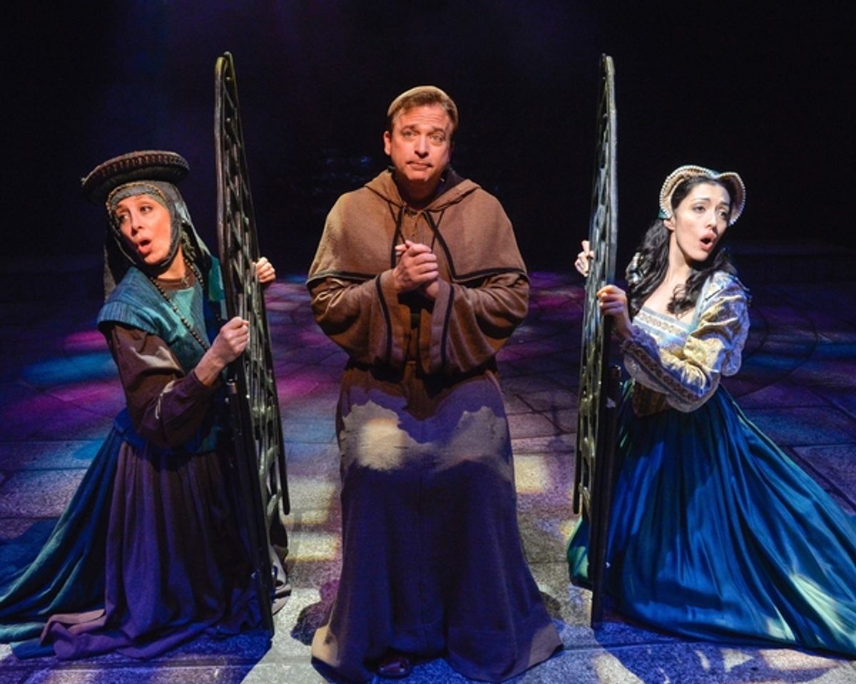 Joanne Borts (Housekeeper), Alan M-L Wager (the Padre) and Sarah Hanlon (Antonia) perform 'I'm only Thinking Of Him.' at 