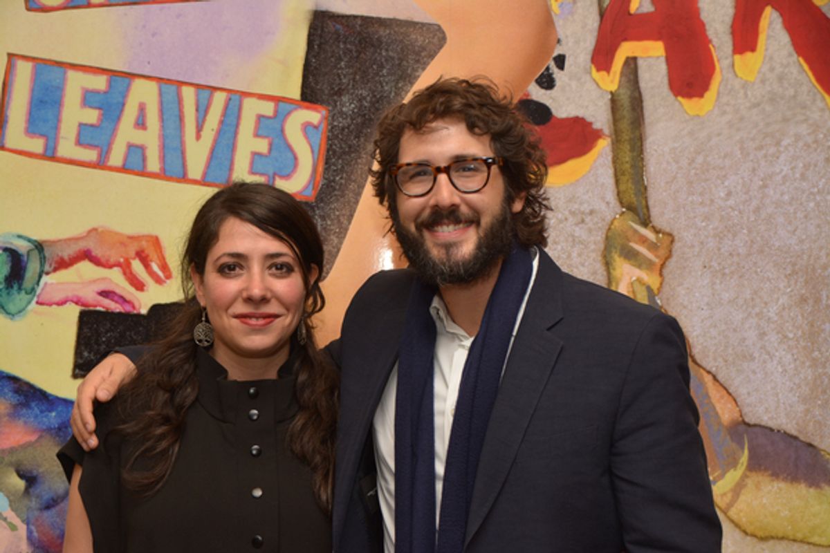 Rachel Chavkin () and Josh Groban at 