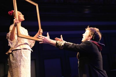Poppy Liu (Violante) and Adam Huff (Henriquez). Photo by Amanda Hinkle. Photo