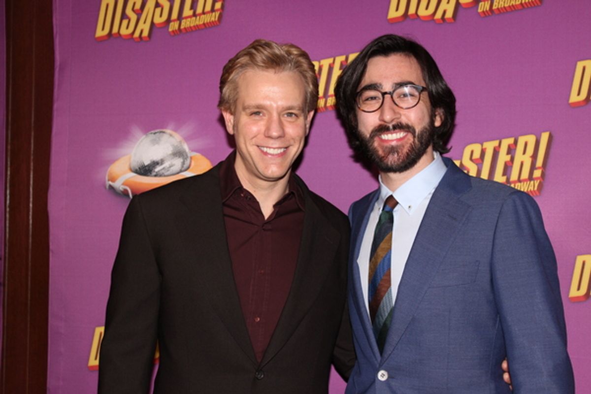 Adam Pascal and Max Crumm at Seth Rudetsky, Adam Pascal & DISASTER! Company Celebrate Opening Night!
