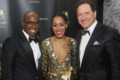 Cedric Neal (Berry Gordy), Lucy St Louis (Diana Ross) and Kevin McCollum (Producer) Photo