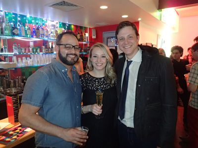 Sound designer Amit Prakash, Project Y Associate Producer Sarah Dunivant, and Project Photo