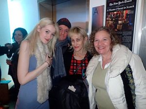 Gus Birney (left) celebrates the CONNECTED opening night at 59E59's E:Bar with her brother Ephraim Birney, her mother Constance Schulman, and friend Jody Prusan @ BroadwayWorld Gus Birney (left) celebrates the CONNECTED opening night at 59E59's E:Bar with her br Photo