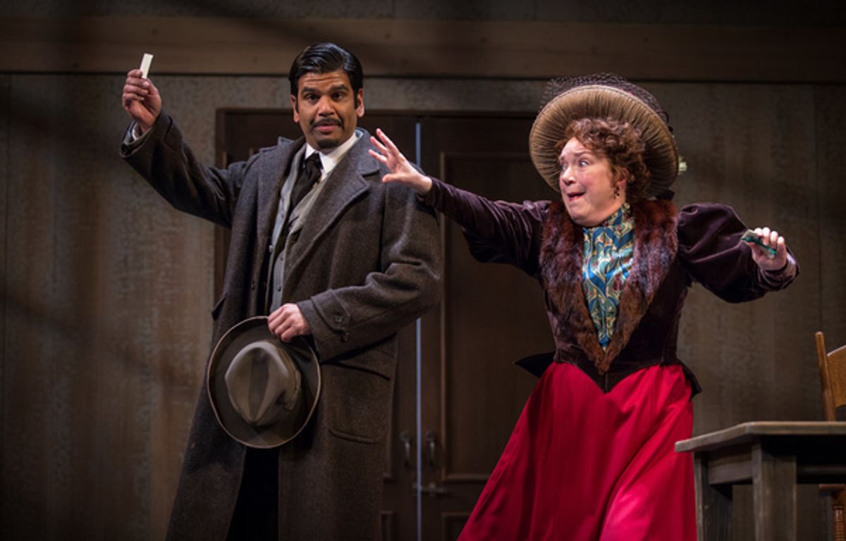 Ronobir Lahiri (Ambrose Kemper) and Kristine Nielsen (Dolly Gallagher Levi)  at 