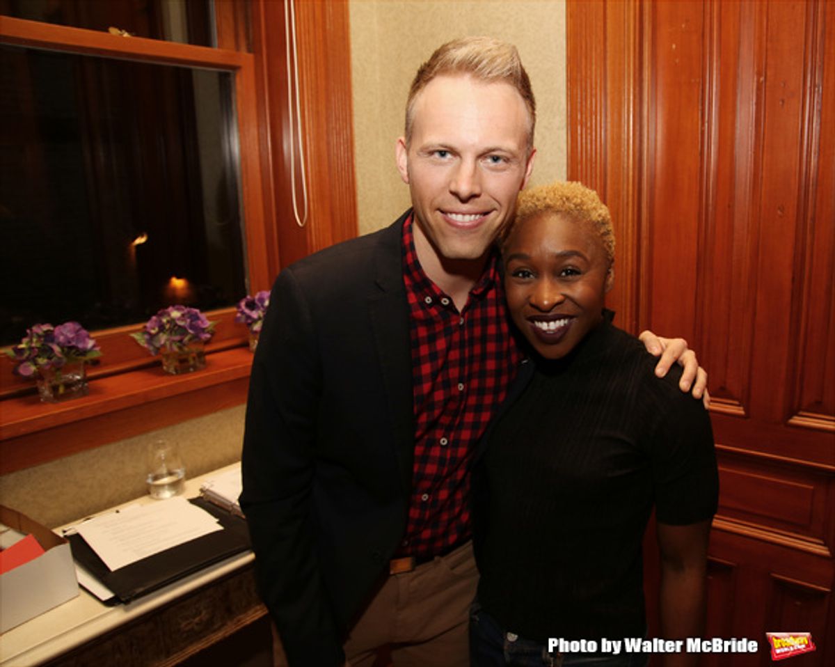 Justin Paul and Cynthia Erivo at 