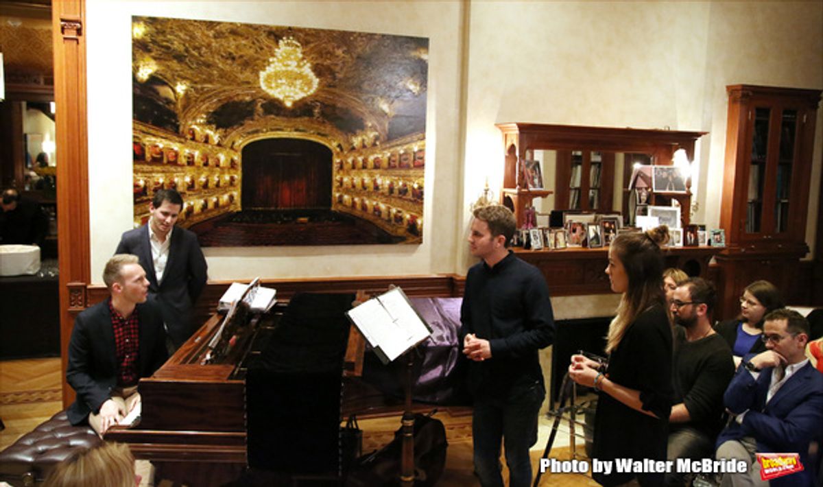 Justin Paul, Benj Pasek, Ben Platt and Laura Dreyfuss  at 