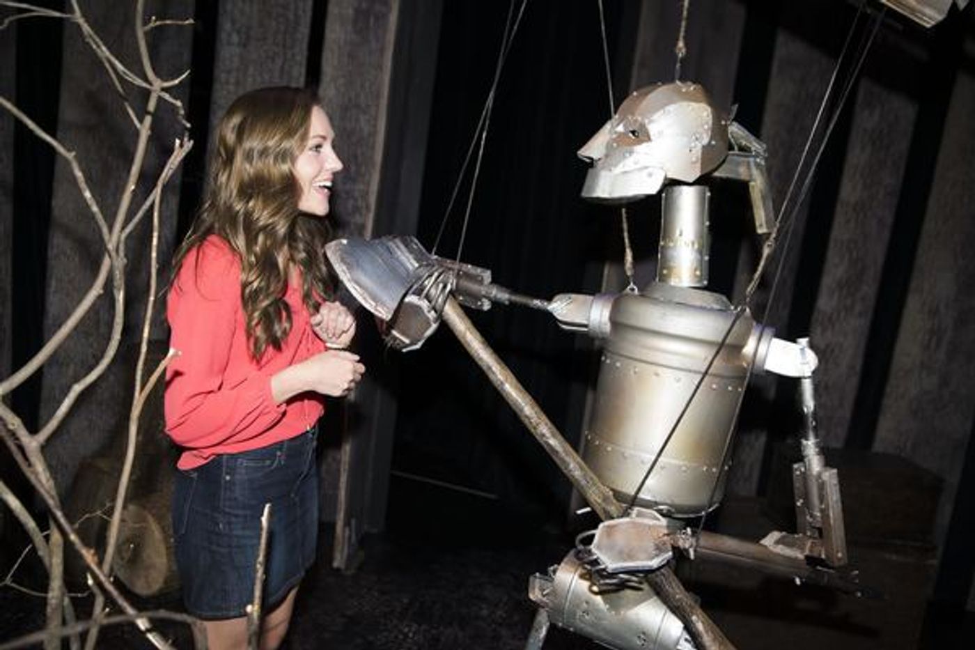 Photo Flash Exclusive: The Princess Meets Her Tin-Man: Laura Osnes Visits THE WOODSMAN Off-Broadway!  Image