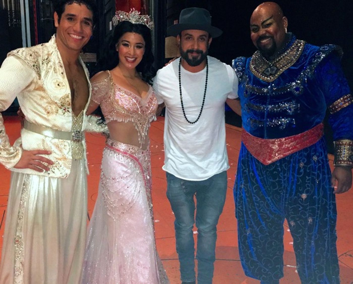 Photo Flash: Backstreet Boy A.J. McLean Visits Broadway's ALADDIN Photo Flash: Backstreet Boy A.J. McLean Visits Broadway's ALADDIN Image