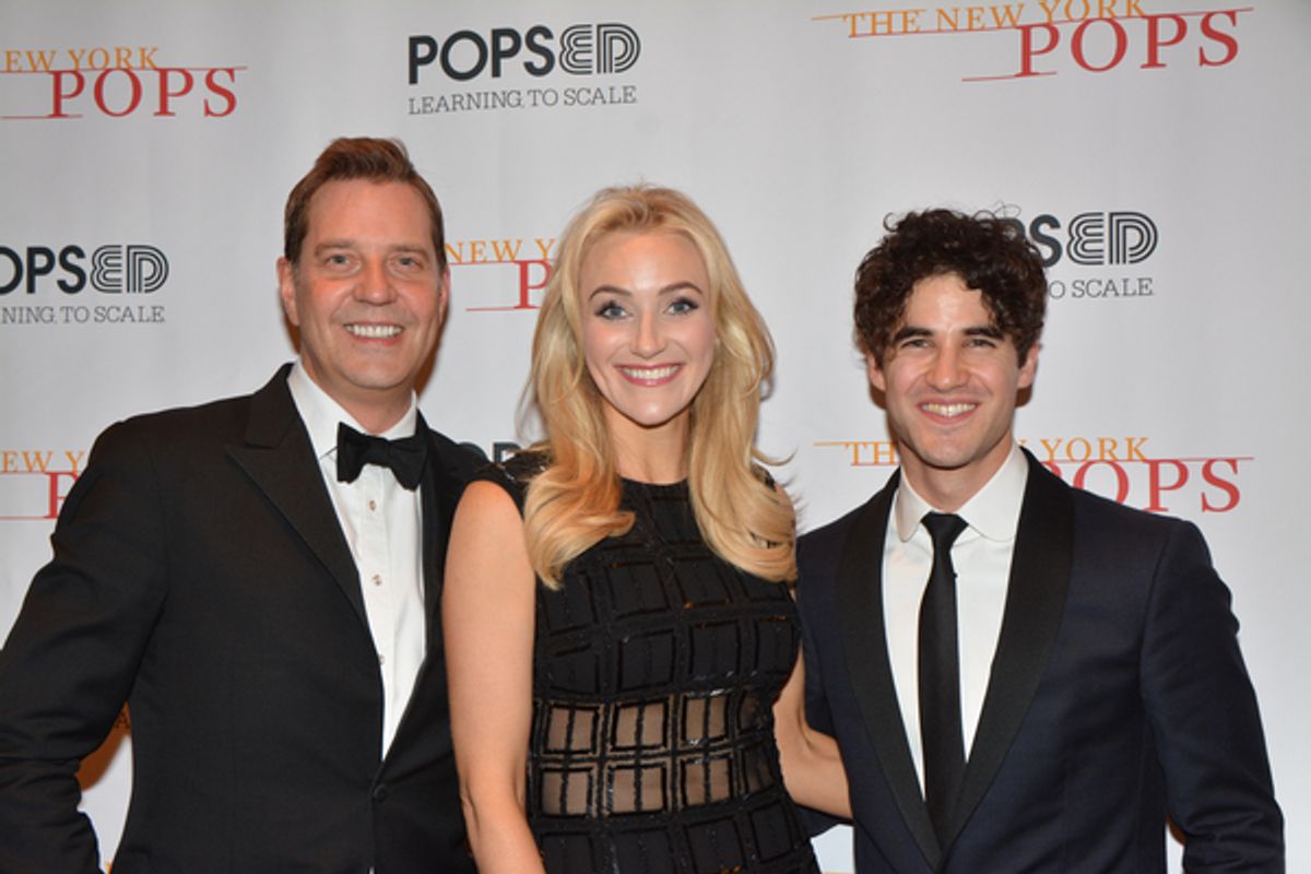 Steve Reineke, Betsy Wolfe and Darren Criss at 