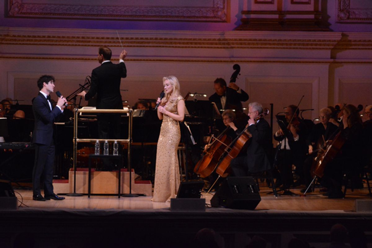 Darren Criss, Steven Reineke and Betsy Wolfe at 