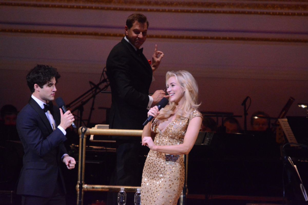 Darren Criss, Steven Reineke and Betsy Wolfe at 