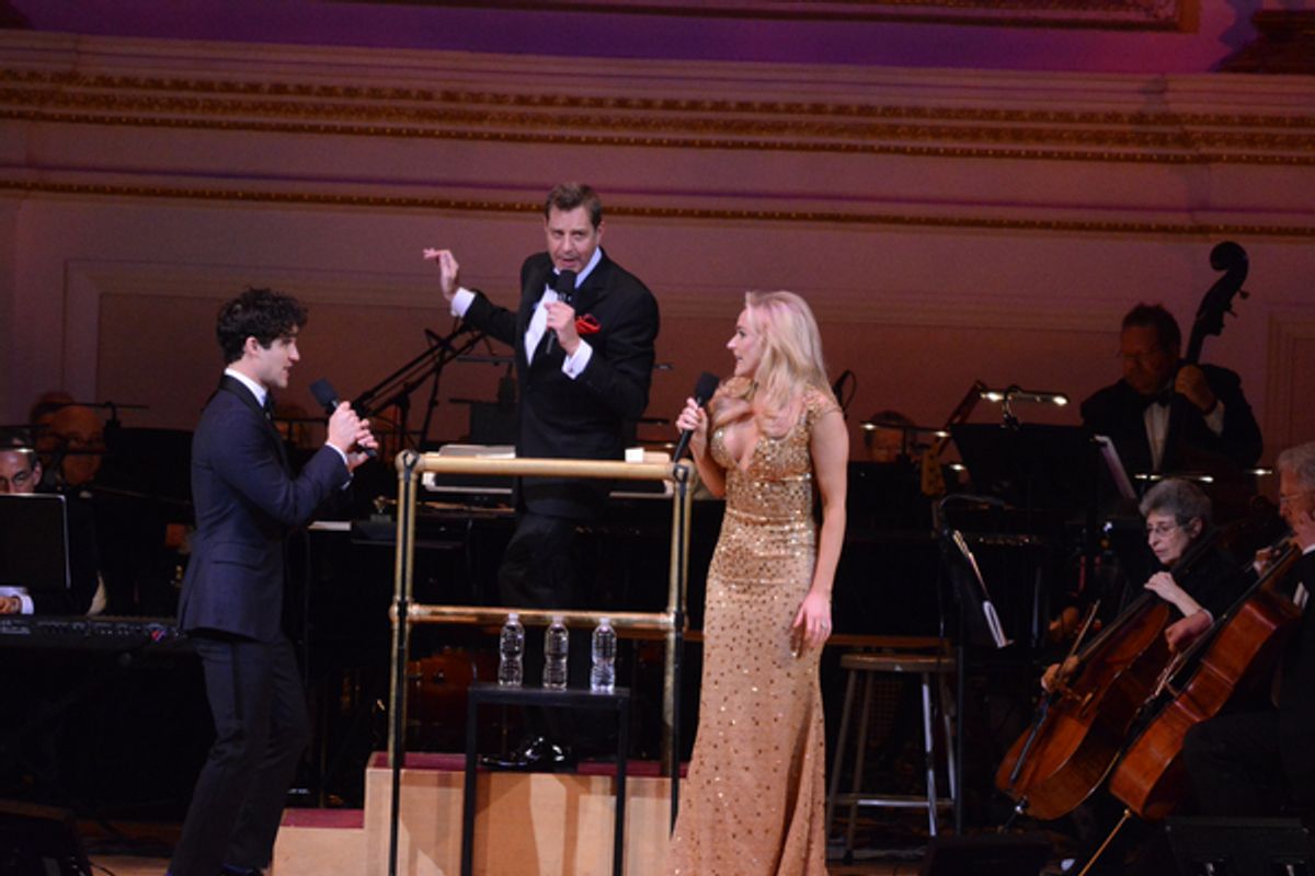 Darren Criss, Steven Reineke and Betsy Wolfe at 