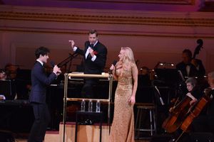 Darren Criss, Steven Reineke and Betsy Wolfe Photo
